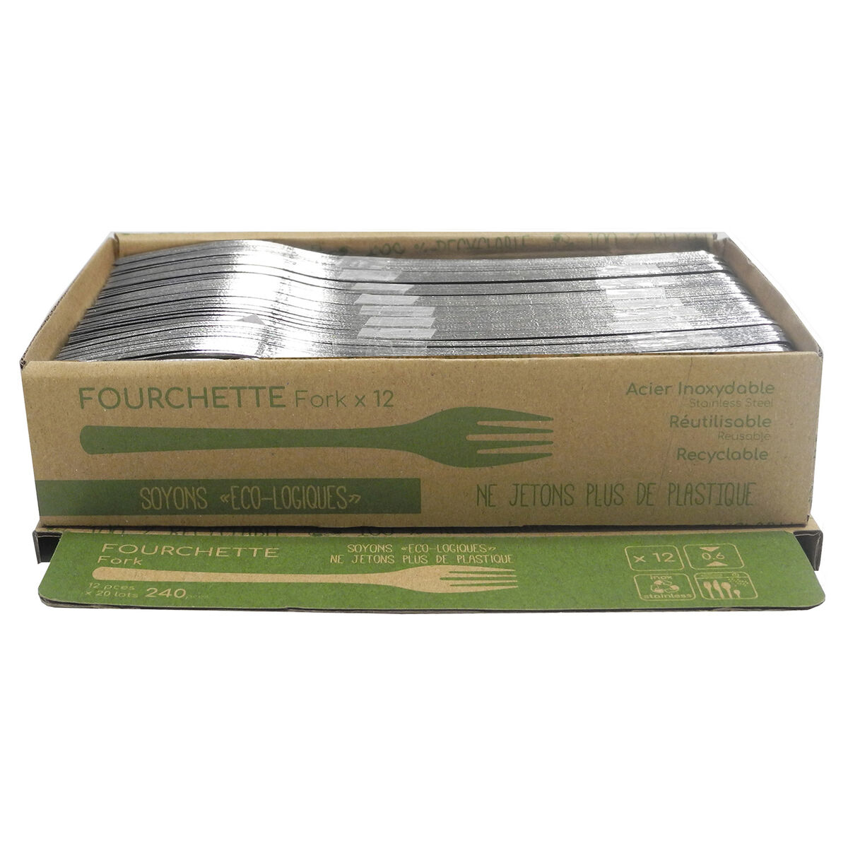 Dakšu Komplekts Amefa Ecologic Slim Metāls Tērauds (12 gb.)